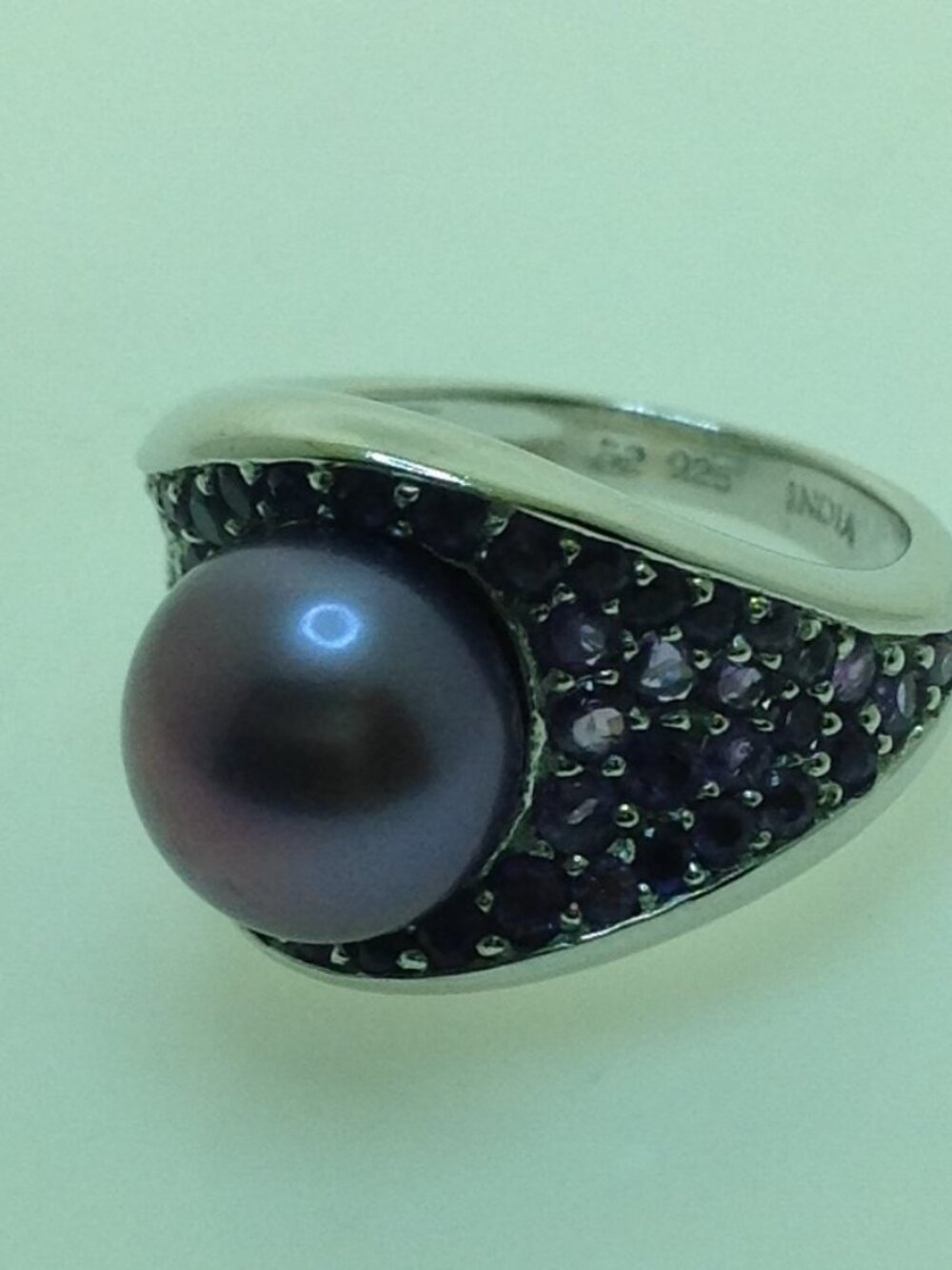 Honora Sterling Silver Purple Freshwater Pearl with Amethyst Rings